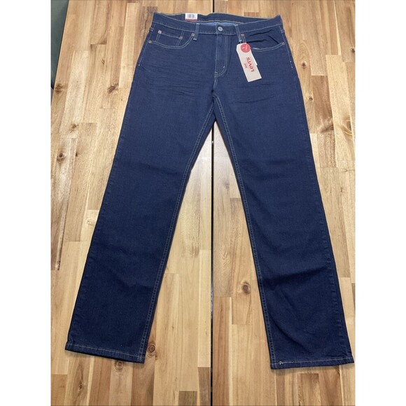 Levis 514 Straight Stretch Regular Fit Blue Jeans Red Tag 33x32 005140928 NWT - Picture 1 of 7